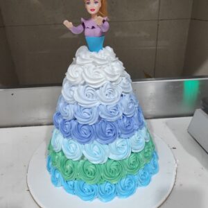 blue doll cake