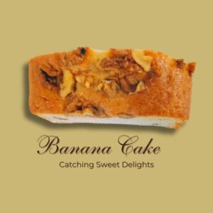 Banana Walnut cake slice