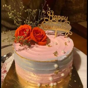 premium birthday cake with flowers